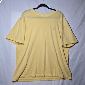 Ralph Lauren T Shirt Yellow Size XL Blue Pony Logo Casual